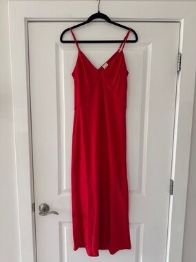 a new day Bright Red Slip Maxi Dress with Spaghetti Straps